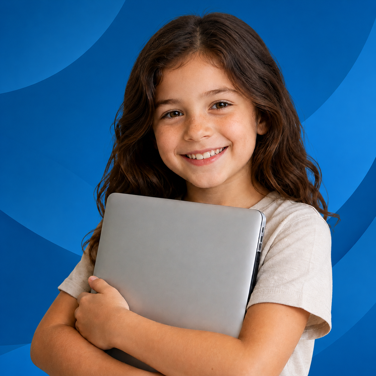 Niña aprendiendo programación con Creativos Digitales