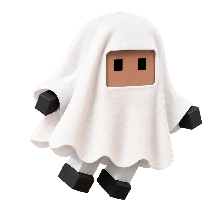 Personaje fantasma de Halloween